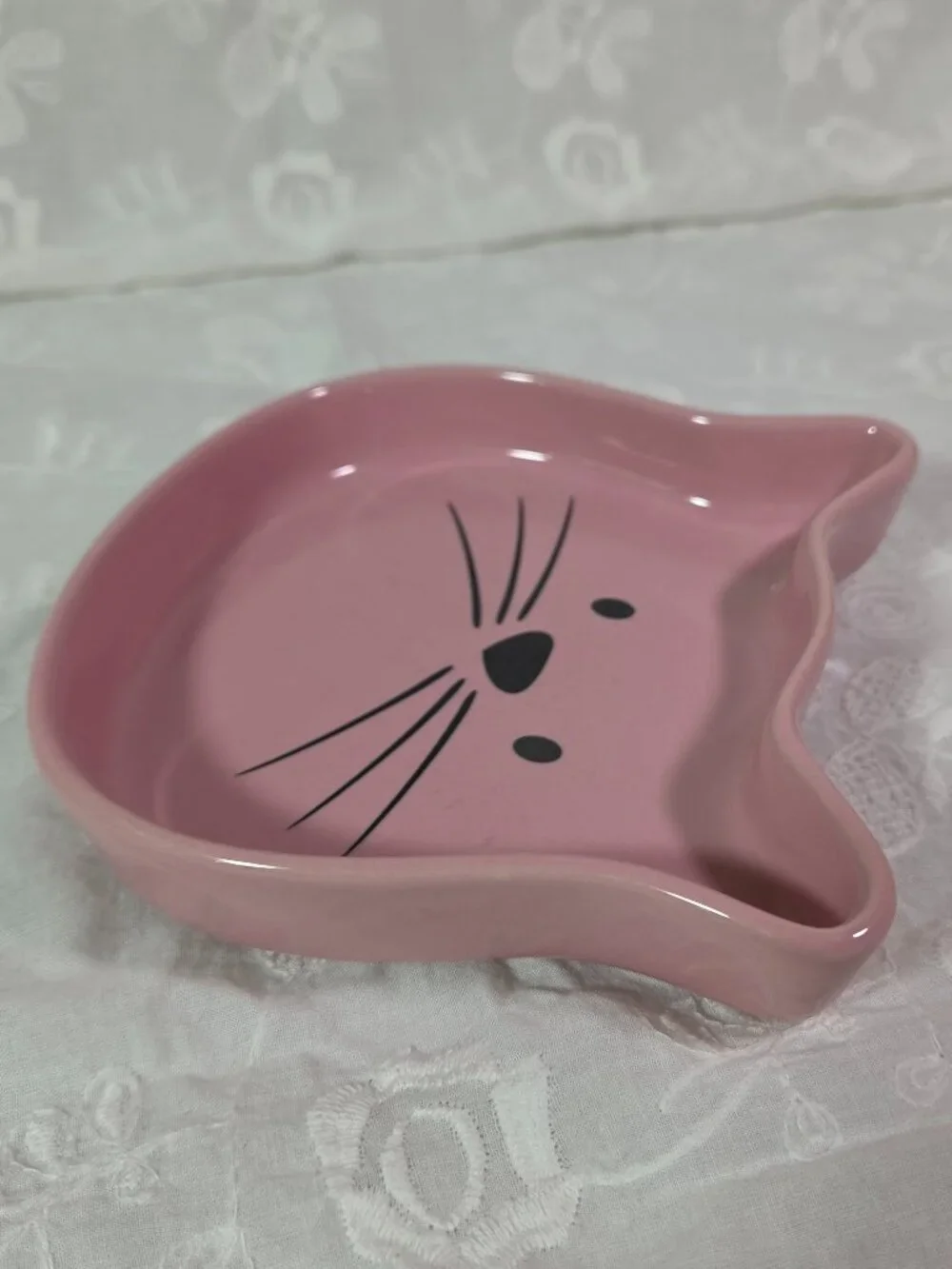 Whisker City Pink Cat Dish